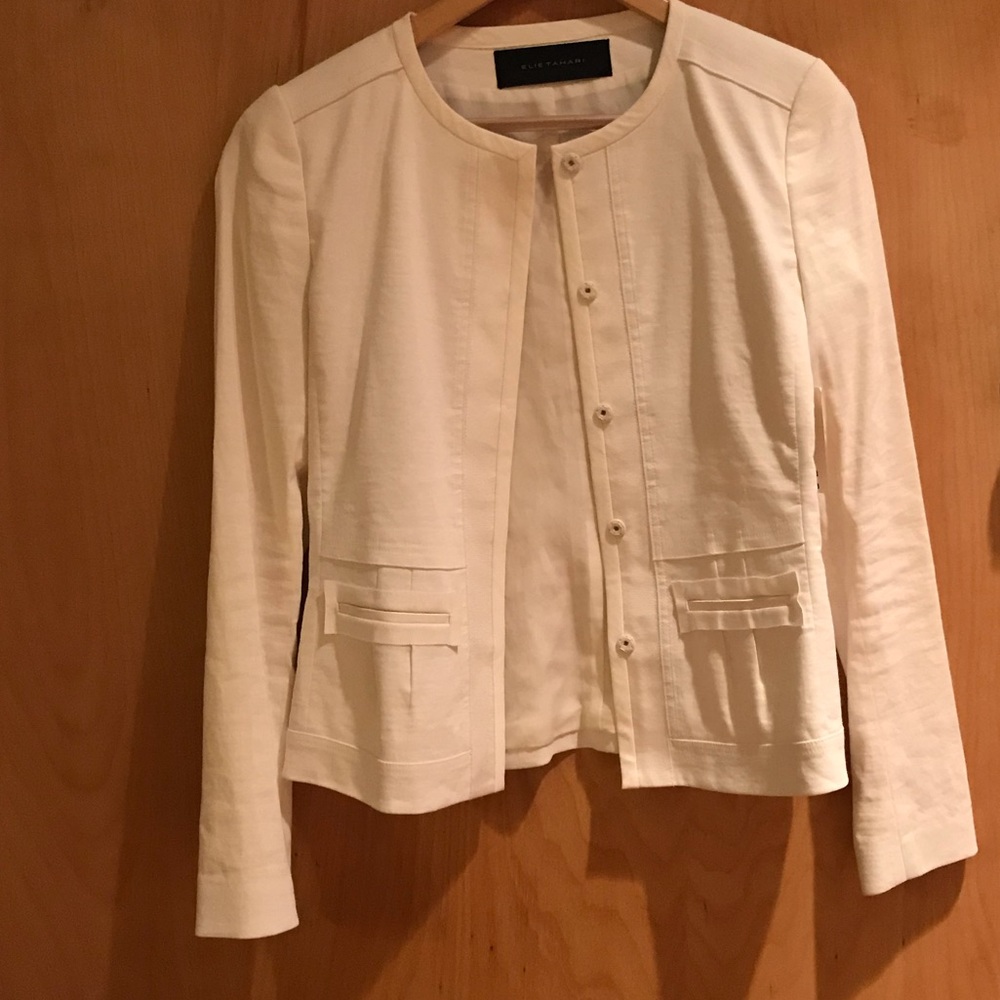 Elie Tahari linen jacket